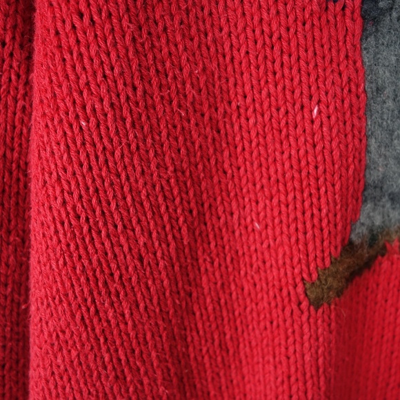 Vintage 2001 Ralph Lauren Hand Knit Polo Bear Crewneck Sweater, Size 2XL - Picture 6 of 9